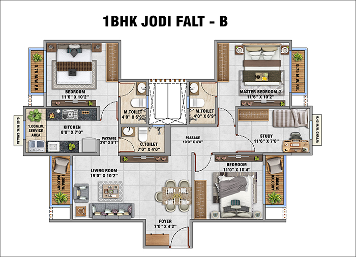 Dream Meadows Floor Plan - Lily Typical